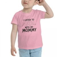 Слушајте Метал Со Мајка Ми Смешни Мали Маици За Момчиња Девојки