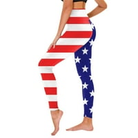Рифорла Денот На Независноста На Жените 4 јули Печатење Хеланки Панталони Со Висок Струк За Јога Трчање Пилатес Теретана Јога
