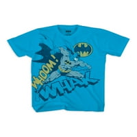 Бетмен момчиња Готам звучи графичка маица 2-пакет, големини 4-18