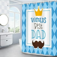 Завеси за туширање, Завеси За Туширање За Среќен Ден На Таткото За Бања, Долга Завеса За Туширање, Подароци За Денот На Таткото,