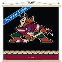 Wallзона Којоти-Лого Ѕид Постер Со Дрвена Магнетна Рамка, 22.375 34