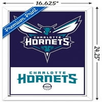 Шарлот Хорнетс - постер за wallидови на лого, 14.725 22.375