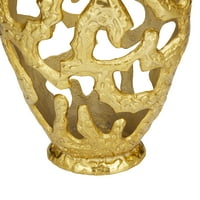 Декод 20 Златна алуминиумска вазна со исечени дизајни