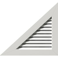 20 W 3 8 H десен триаголник Gable Vent - Лева страна на левата страна: Функционален, PVC Gable Vent W 1 4 рамка за рамна трим