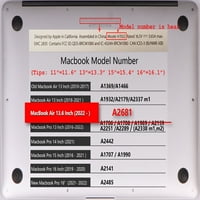 Пластични Хард Случај Покритие за . Ослободување Macbook Air 13.6 Ретина Дисплеј Допир Проект Кабел Вратоврска Модел: Скај Серија