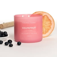 Колонијална свеќа Грејпфрут Касис миризлива тегла свеќа - Поп на колекција на бои - 14. Оз - HR Burn