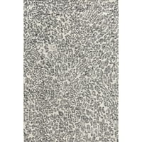 Nuloom Vivien Leapord Hand Tufted Волна област килим, 6 '9', јаглен