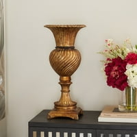 Декод 22 врежан златен полистон вазна