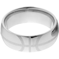 Полу-круг титаниумски прстен со кошаркарски ласер