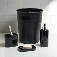 Главни основни пластики 2. галон отпадоци во богата црна боја за бања, спална соба или канцеларија