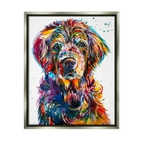 Stupleавиво живописно куче лице портрет портрет животни и инсекти сликање сив пловиј врамен уметнички печатен wallид уметност