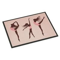 Каролини Богатства BB5377JMAT Танчери Лен Розова Врата Мат, Внатрешен Килим или Отворено Добредојде Мат Вратата 36 L x