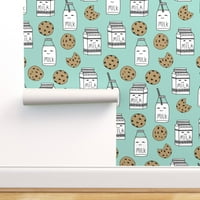 Swatch Peel & Stick Wallpaper - млеко колачиња нане храна деца слатки новини отпечатоци од расадник бебе сопствена отстранлива