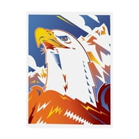 Трговска марка ликовна уметност „орел сина и портокалова“ платно уметност од Дејвид Костент