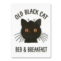 Трговска марка ликовна уметност „стара црна мачка“ платно уметност од Марце Дугар
