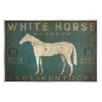 Студел индустрии бел коњ бурбон гроздобер знак графичка уметност нераспорен уметнички печати wallид уметност, дизајн од Рајан