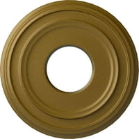 Ekena Millwork 3 8 OD 4 ID 1 8 P Класичен тавански медалјон, злато со рачно насликано