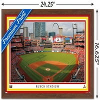 Сент Луис кардинали - Постери за wallидови на стадионот Буш, 14.725 22.375 Рамка