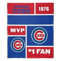 Chicago Cubs MLB Colorblock Персонализиран свилен допир 50 60 Фрли ќебе