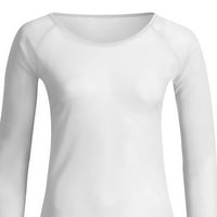 Облечени Облеки За Жени Проѕирни Долги Ракави Беспрекорна Рака Обликувач Врвот Мрежа Кошула Блуза