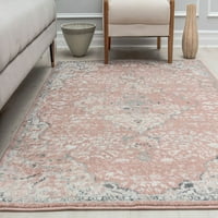 Harper HY50B Пинк Амарант Транзициски гроздобер килим на розова област, 10'x14 '