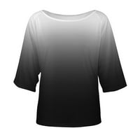 Тренингот Врвни Жени Плус Големина Бохо Лабава Врвна Летна Блуза Маица Едно Цветно Печатено Рамо Женска Блуза Врвови Со Висок
