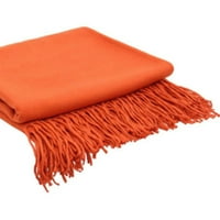 Уникатни поговори акрилно декоративно плетено ќебе 50 65 портокалово