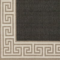 Уметнички ткајачи Бишорн црна преодна 7'3 Квадратна област килим