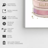 Винвуд студио мода и глам artидна уметност печати „Облека за зајаче и бебешки подароци“ - розова, бела боја
