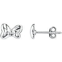 Minnieенски Muse Mouse Sterling Silver Bow Post Обетки