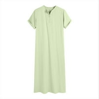 Машка Муслиманска Облека Саудиска Џубаafпска Кафтан Абаја Долг Фустан Наметка Зелена 2xl