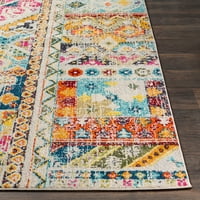 Уметнички ткајачи мароко ориентална област килим, корал мулти, 5'3 7'3
