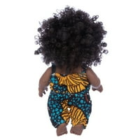 детски играчки Црна Африканска Црна Бебе Симпатична Кадрава Црна Винил Бебе Играчка
