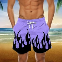 Yunmic Mens Lelectance Машки модни обични мажи печатени панталони за плажа сурфање панталони еластична чипка нагоре панталони