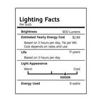 ft. 9-вати еквивалентна дневна светлина t Линеарна LED сијалица