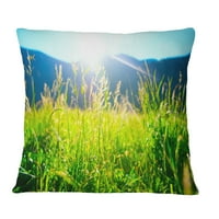 Дизајн на прекрасна зелена природа чудо - пејзаж печатена перница за фрлање - 12x20