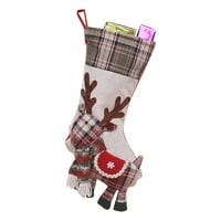 Божиќни Безлични Чорапи За Кукли Цртан Филм Тридимензионални Чорапи За Подароци Од Стар Човек Декорација На Прозорецот