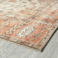 Традиционална површина килим Персиски крем, 'рѓа дневна соба лесна за чистење на машината