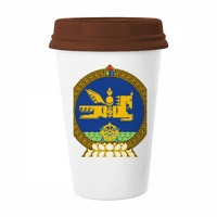 Монголија Национален амблем, земја симбол кригла кафе, пиење стакло керамика, капа на чаша, чаша