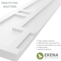 Ekena Millwork 18 W 47 H TRUE FIT PVC HASTINGS FIXED MONT SULTERS, подготвен