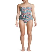 Вигос женски пилум танкини костим за капење со дното на лажичка, 2-парчиња