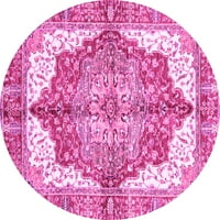 Ахгли Компанија Затворен Круг Персиски Розова Традиционална Област Килими, 6 ' Круг