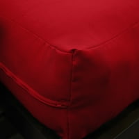 Сора домашен реверзибилен душек со футон Футон, големина на близнаци - велур црвена