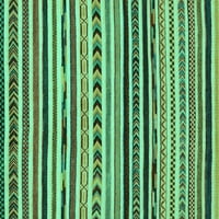 Ахгли компанија во затворен правоаголник Ориентална тиркизна сина модерна област килими, 6 '9'