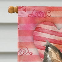 Каролини Богатства CK1753CHF Љубов На Sheltie Знаме Платно Големина На Куќа, Големина На Куќа, разнобојни