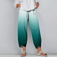Хеи_к Женско Летно Модно Печатење лесен Џеб Секојдневни Панталони панталони карго панталони жени